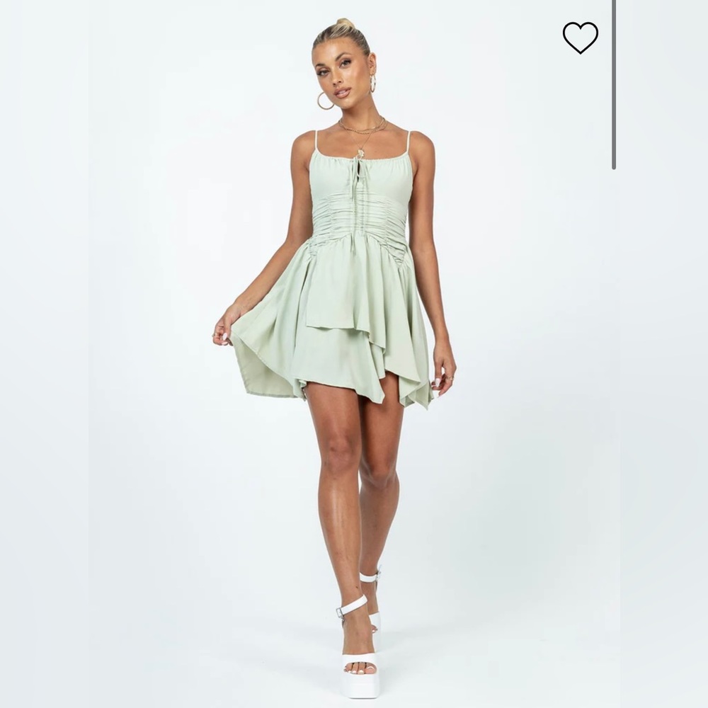 Princess Polly Barrett Mini Dress Green - Size 4